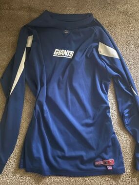 NFL NY New York giants official merch merchandise long sleeve blue logo top  - i